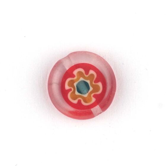 GLASS BEAD FLORAL PATTERN 12 MM