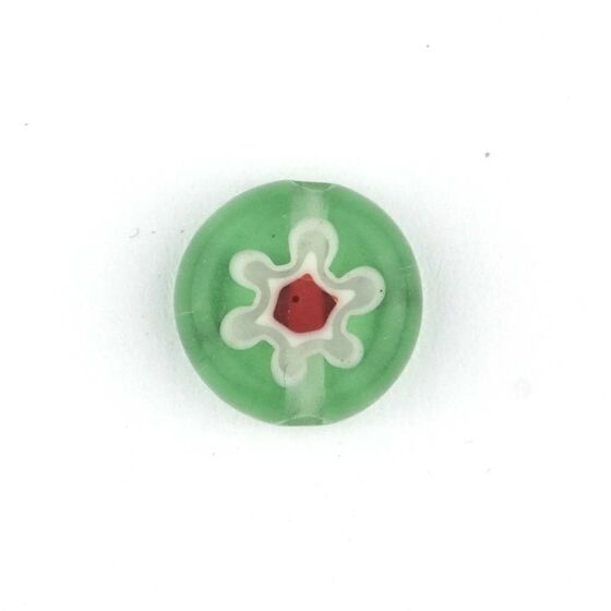 GLASS BEAD FLORAL PATTERN 12 MM