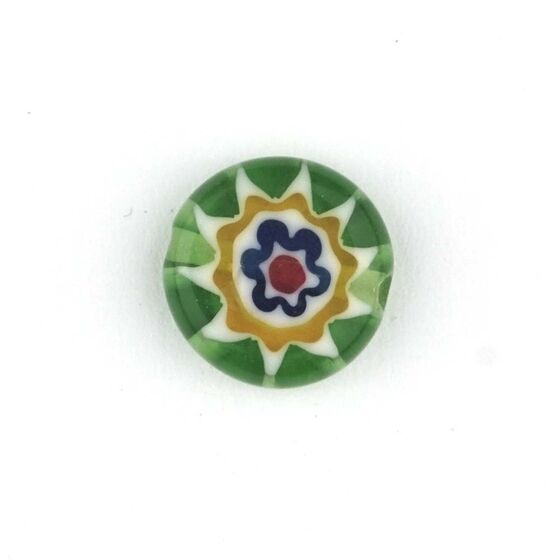 GLASS BEAD FLORAL PATTERN 12 MM