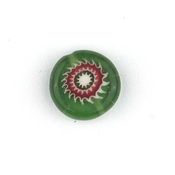 GLASS BEAD FLORAL PATTERN 12 MM