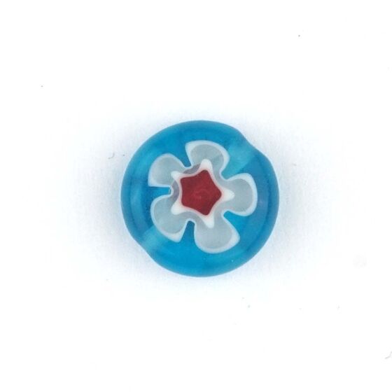 GLASS BEAD FLORAL PATTERN 12 MM