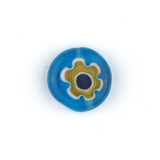 GLASS BEAD FLORAL PATTERN 12 MM