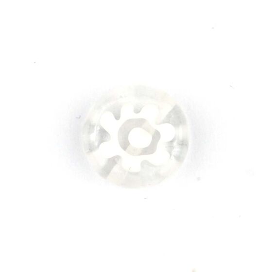 GLASS BEAD FLORAL PATTERN 12 MM