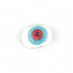  GLASS EVIL EYE BEAD 15 MM - Thumbnail