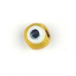  GLASS EVIL EYE BEAD 15 MM - Thumbnail