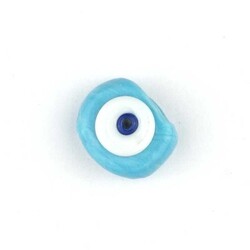  GLASS EVIL EYE BEAD 15 MM - Thumbnail