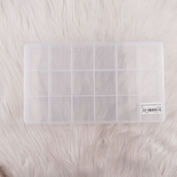 Noname - JEWELRY BOX WITH 18 SECTIONS 15 x 26 CM. Noname - JEWELRY BOX WITH 18 SECTIONS 15 x 26 CM.