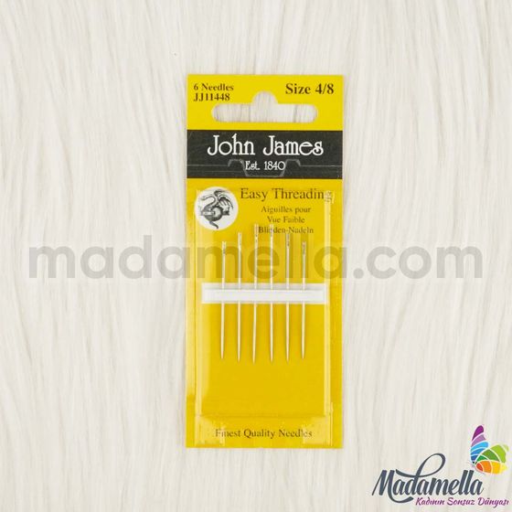 JOHN JAMES 11448 EASY THREAD SWITCH SEWING NEEDLE 4/8