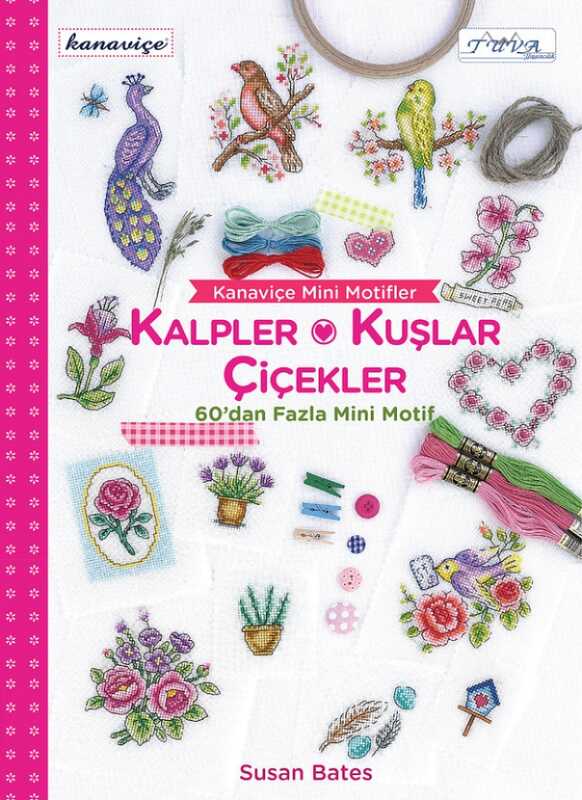Kanaviçe Mini Motifler Kalpler Kuşlar Çiçekler  5870