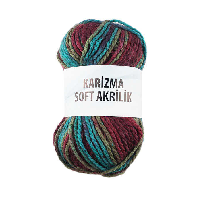 Karizma Soft Akrilik Örgü İpi 100 Gr. Mürdüm Ebruli