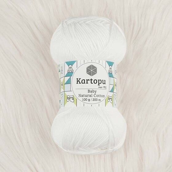 KARTOPU BABY NATURAL COTTON ÖRGÜ İPİ 100 GR.200 M.