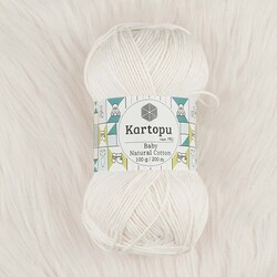 KARTOPU BABY NATURAL COTTON ÖRGÜ İPİ 100 GR.200 M. - Thumbnail