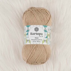 KARTOPU BABY NATURAL COTTON ÖRGÜ İPİ 100 GR.200 M. - Thumbnail