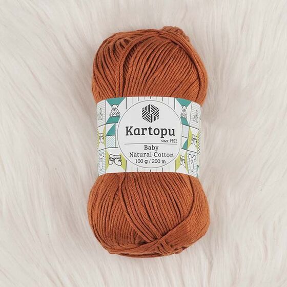 KARTOPU BABY NATURAL COTTON ÖRGÜ İPİ 100 GR.200 M.