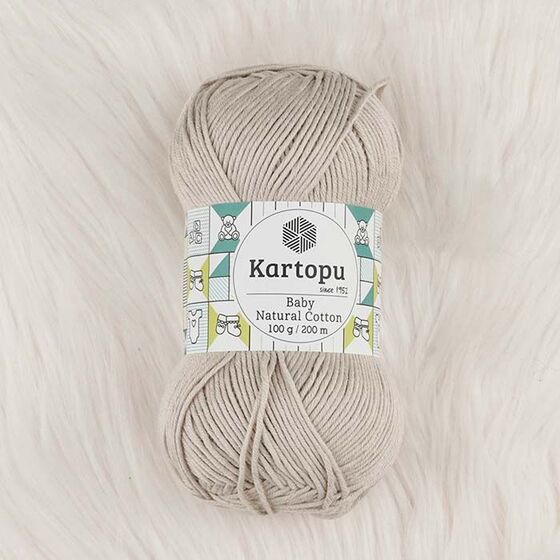 KARTOPU BABY NATURAL COTTON ÖRGÜ İPİ 100 GR.200 M.