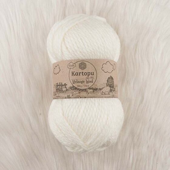 KARTOPU MELANGE WOOL EL ÖRGÜ İPİ 100 GR.170 M.