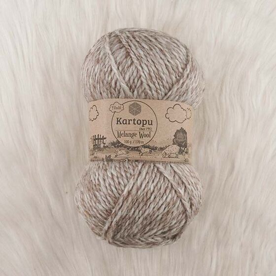 KARTOPU MELANGE WOOL EL ÖRGÜ İPİ 100 GR.170 M.