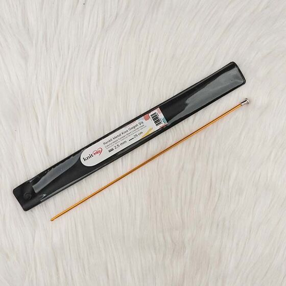 KNİT ME COLOR METAL SHORT BEAK KNITTING NEEDLE 25 CM