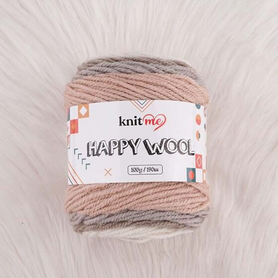 KNİT ME HAPPY WOOL EL ÖRGÜ İPİ 100 G.190 MT.