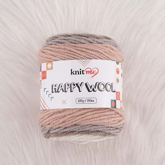 KNİT ME HAPPY WOOL EL ÖRGÜ İPİ 100 G.190 MT.