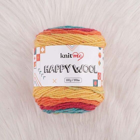 KNİT ME HAPPY WOOL EL ÖRGÜ İPİ 100 G.190 MT.