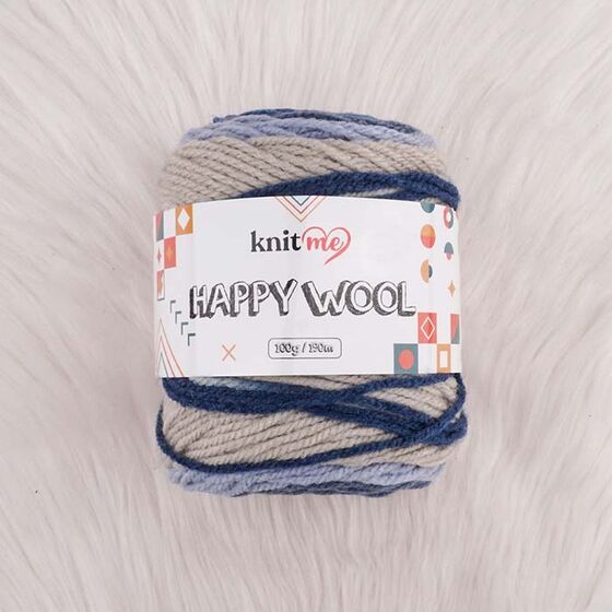 KNİT ME HAPPY WOOL EL ÖRGÜ İPİ 100 G.190 MT.