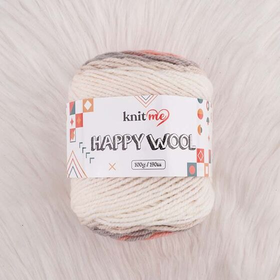 KNİT ME HAPPY WOOL EL ÖRGÜ İPİ 100 G.190 MT.