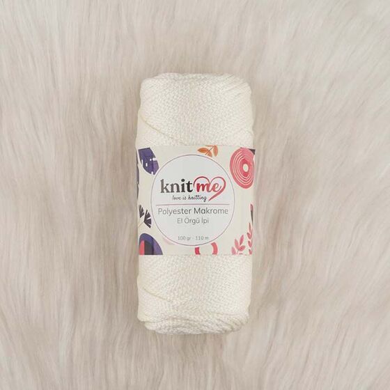 KNİT ME POLYESTER MACROME HAND KNITTING YARN 100 GR 140 M.