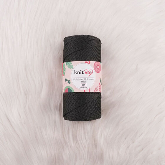 KNIT ME POLYESTER MACROME MIDI HAND KNITTING YARN NO:4 200 GR.145 MT.