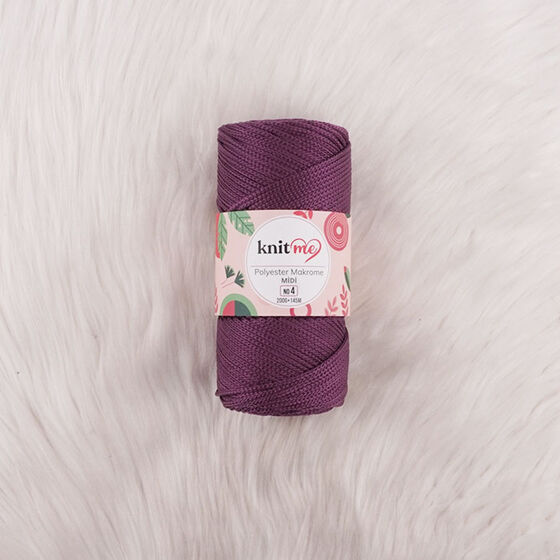 KNIT ME POLYESTER MACROME MIDI HAND KNITTING YARN NO:4 200 GR.145 MT.