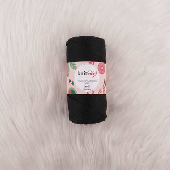 KNIT ME POLYESTER MACROME MIDI HAND KNITTING YARN NO:4 200 GR.145 MT.