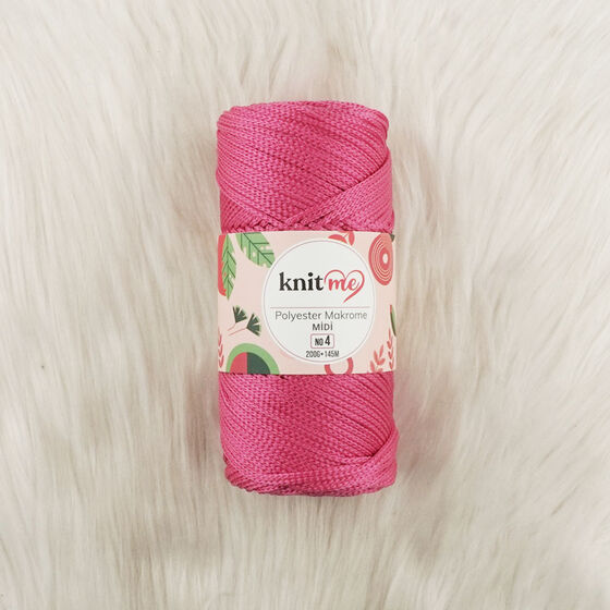 KNIT ME POLYESTER MACROME MIDI HAND KNITTING YARN NO:4 200 GR.145 MT.