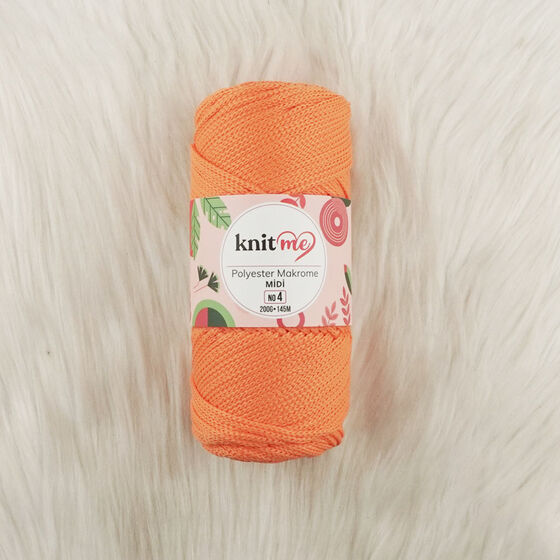 KNIT ME POLYESTER MACROME MIDI HAND KNITTING YARN NO:4 200 GR.145 MT.