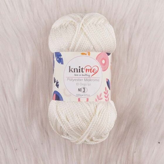 KNİT ME POLYESTER MAKROME EL ÖRGÜ İPİ NO:3 100 GR.125 MT.