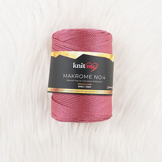 KNİT ME POLYESTER MAKROME EL ÖRGÜ İPİ NO:4 200 GR. 215 MT.