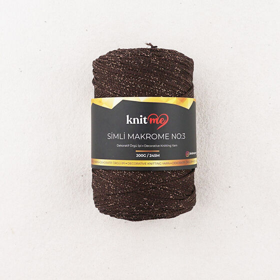 KNİT ME SİMLİ POLYESTER MAKROME İPİ NO:3 200 GR.245 MET