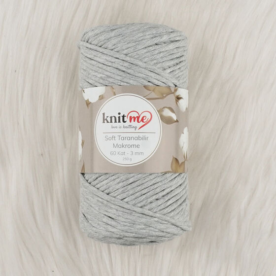 KNİT ME SOFT TARANABİLİR MAKROME İPİ 60 KAT 3 MM.250 GR.