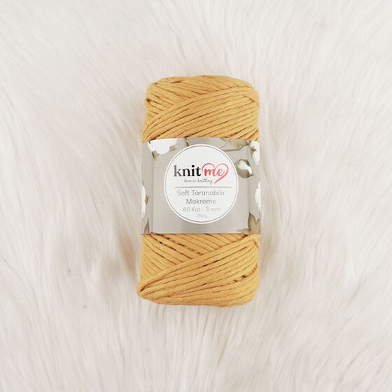 KNİT ME SOFT TARANABİLİR MAKROME İPİ 60 KAT 3 MM.250 GR.