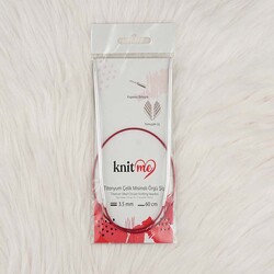 KNİTME - KNİT ME TITANIUM STEEL STRING KNITTING NEEDLE 60 CM