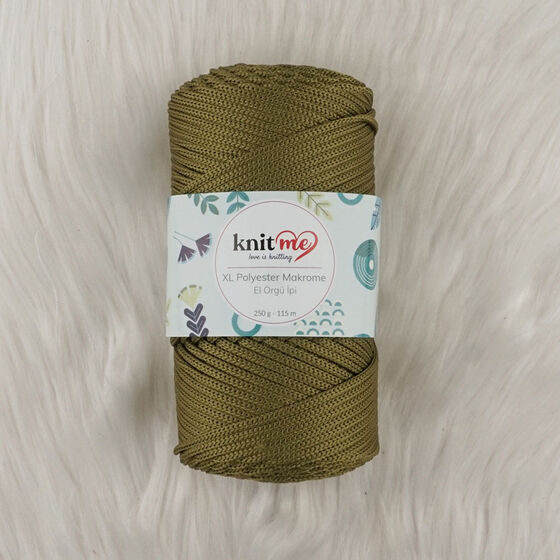 KNIT ME XL POLYESTER MACROME HAND KNITTING YARN 250 GR.115 M..