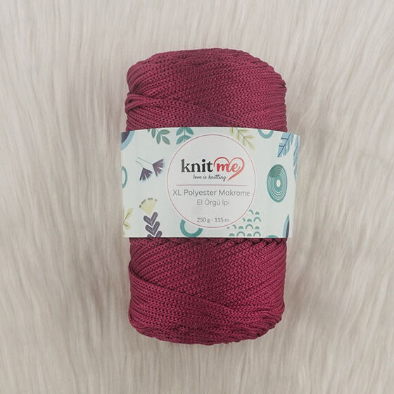 KNIT ME XL POLYESTER MACROME HAND KNITTING YARN 250 GR.115 M..