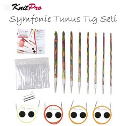 Knitpro - KNİTPRO 20735 SYMFONİE DEĞİŞTİRİLEBİLİR TUNUS MİSİNALI ŞİŞ SETİ