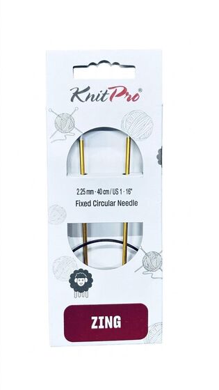 KNİTPRO 47062 ZİNG 40 CM. 2.25 MM. MİSİNALI ŞİŞ