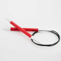 Knitpro - KNİTPRO 47137 ZİNG 80 CM. 9.00 MM. MİSİNALI ŞİŞ