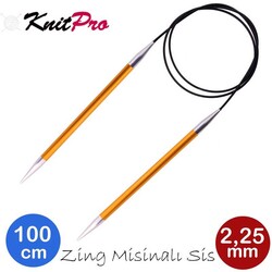 Knitpro - KNİTPRO 47152 ZİNG 100 CM. 2.25 MM. MİSİNALI ŞİŞ