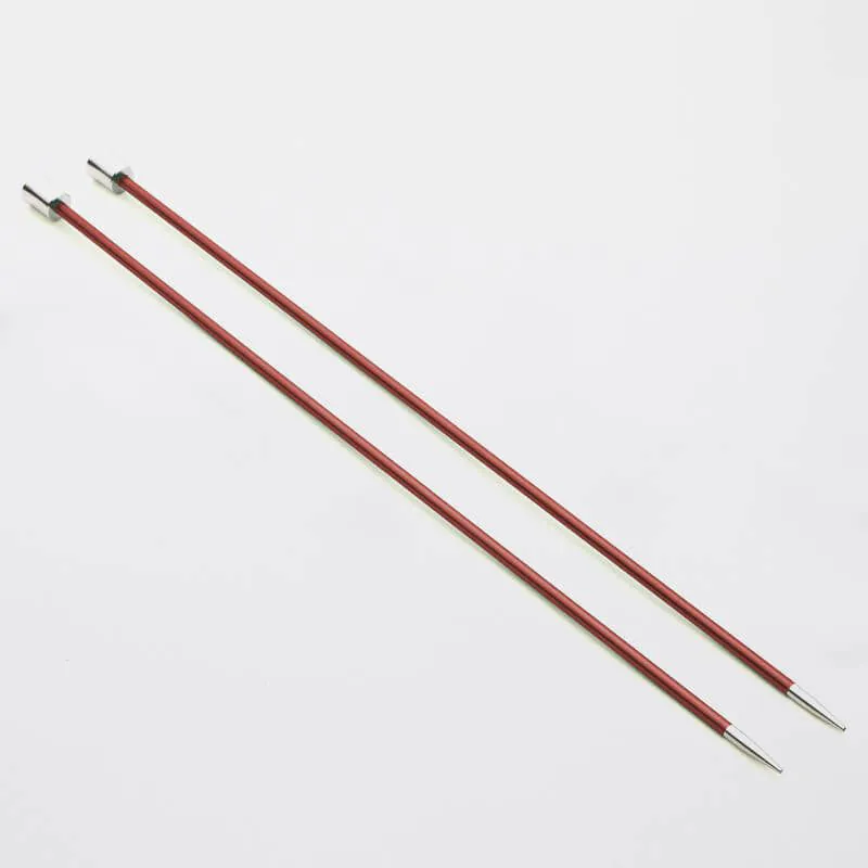 Knitpro - KNİTPRO 47302 ZİNG 35 CM. 5.50 MM. ÖRGÜ ŞİŞİ Renk: Bordolu Kahve
