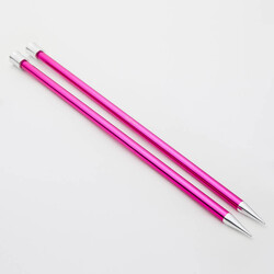 Knitpro - KNİTPRO 47308 ZİNG 35 CM. 10.00 MM. ÖRGÜ ŞİŞİ Renk: Yakut Pembe