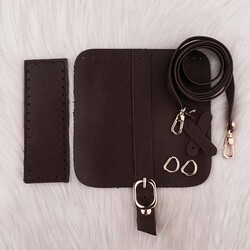 LEATHER MINI BAG KIT WITH HANGING CLOSURE 16 X 16 CM. - Thumbnail