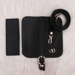 LEATHER MINI BAG KIT WITH HANGING CLOSURE 16 X 16 CM. - Thumbnail