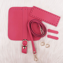 LEATHER MINI BAG KIT WITH HANGING CLOSURE 16 X 16 CM. - Thumbnail